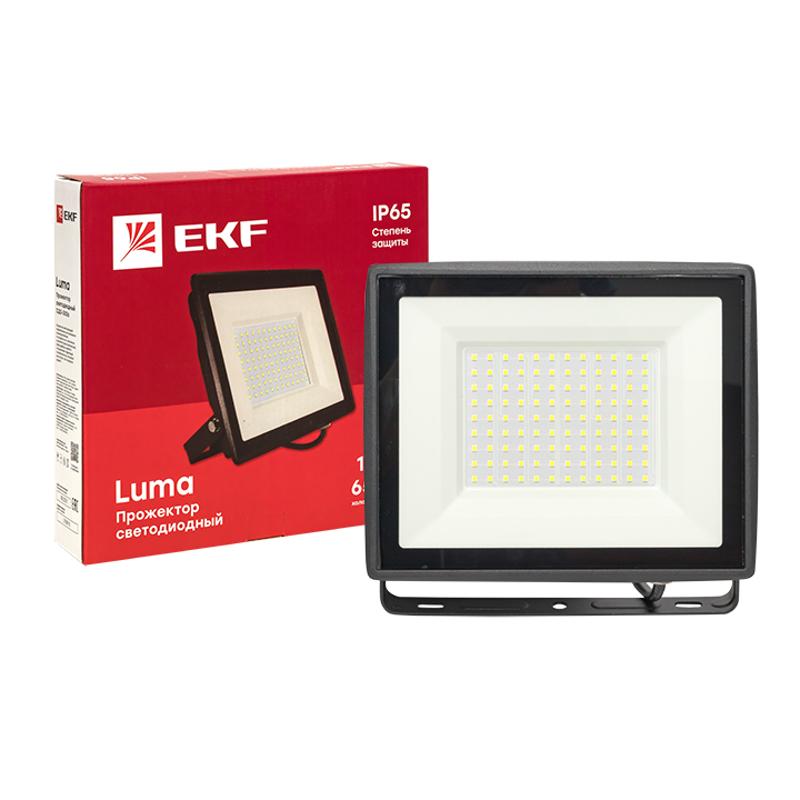 Прожектор светодиодный СДО-3006 100Вт 6500К IP65 EKF Basic | FLL-3006-100-6500 | EKF — миниатюра 6