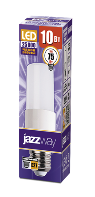 Лампа светодиодная LED 10Вт Е27 220В 6500К PLED- T32/115 new цилиндр | 5000858 | Jazzway — миниатюра 2