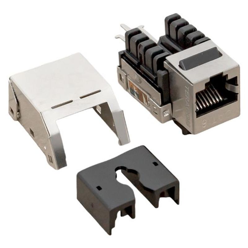 Модуль Keystone розеточный TERACOM PRO Cat.6 RJ-45 экранированный FTP 110 IDC 90 градусов | TRP-KSTN-SOCK-90D-6FTP | EKF — миниатюра 15