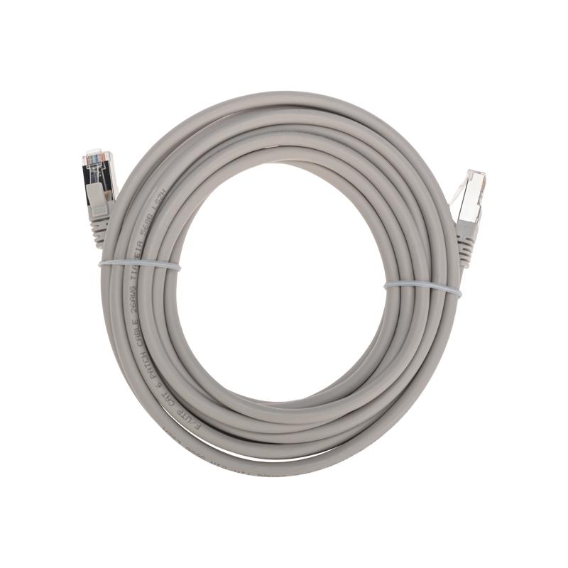 Патч-корд F/UTP CAT 6, RJ45-RJ45, 26AWG, LSZH, серый, 5м REXANT | 02-0210-5 | REXANT — фото 1 | Sento