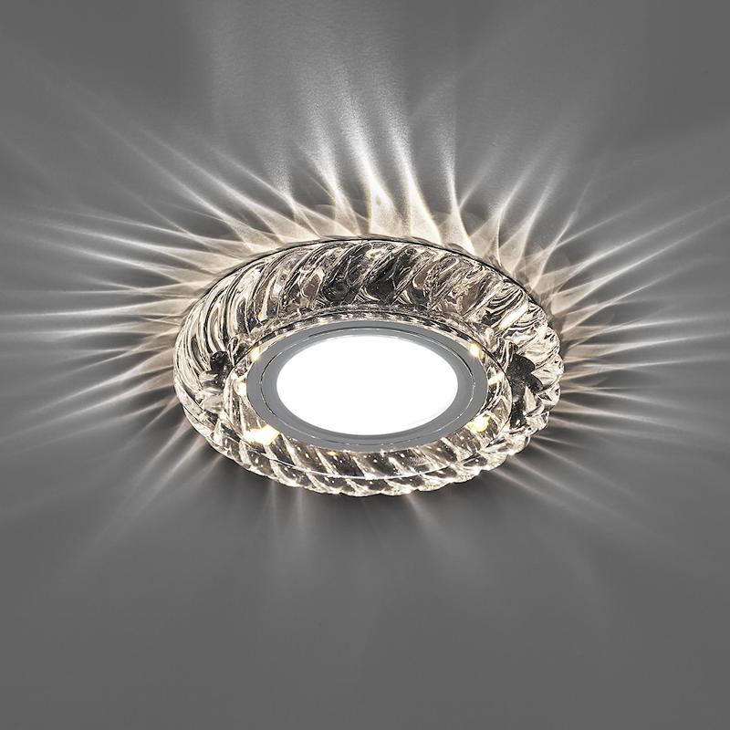 Светильник точечный встраиваемый под лампу, с LED подсветкой CD986 15LED*2835 SMD 4000K, MR16 50W G5.3, прозрачный | 32663 | FERON — миниатюра 2