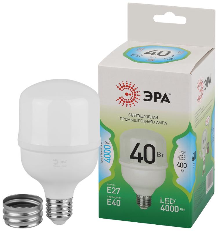 Лампа светодиодная  GREEN LINE LED POWER T80-40W-840-E27/E40 GL E27/E40 40 Вт колокол яркий белый свет | Б0067027 | ЭРА — миниатюра 1