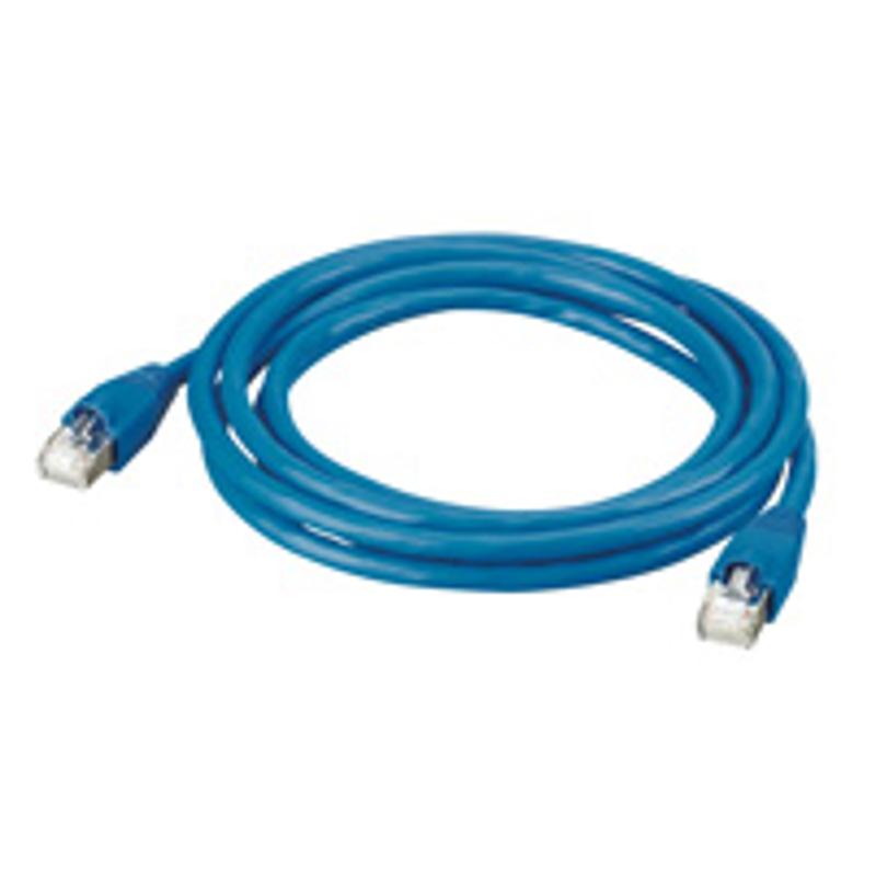 Коммутационный шнур RJ 45 - категория 6 - SF/UTP - PVC - экранированный - 1 м - голубой — миниатюра 2