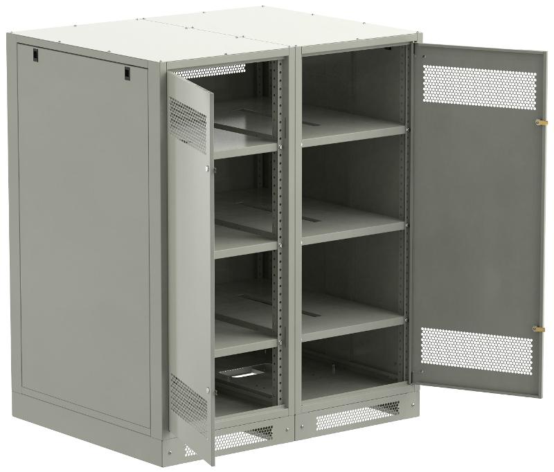 ITK LINEA B Шкаф (пустой) 1450х1200мм дверь двуст. мет. сер. | LB35-14H29-2M | ITK — фото 1 | Sento