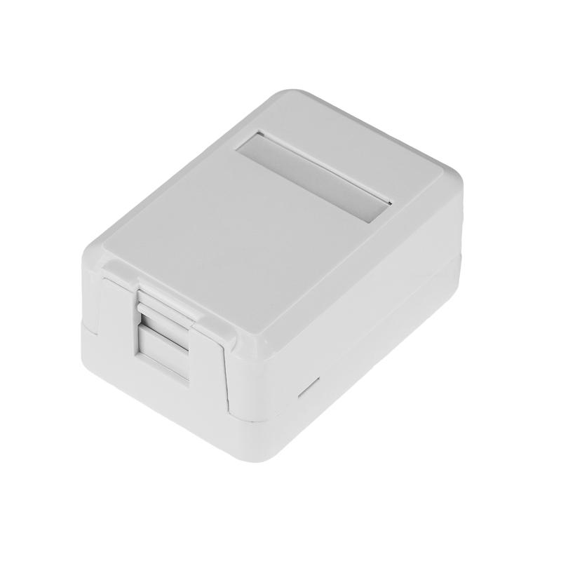 Корпус настенной розетки под 1 модуль Keystone Jack белый | 03-0221 | REXANT — REXANT