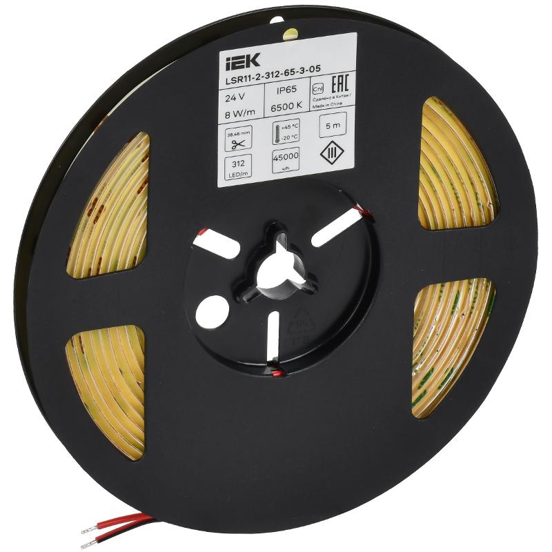 Лента LED 5м COB-312LED 8Вт/м IP65 8мм 24В 6500К  | LSR11-2-312-65-3-05 | ИЭК — миниатюра 3