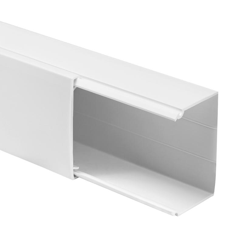 Мини-канал Metra - 60x40 - 2 метра - с крышкой - белый — миниатюра 8