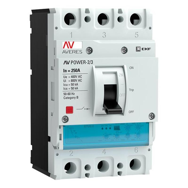 AV POWER-2/4 4Р 250А 50kA ETU2.0 | mccb-24-250-2.0-av | EKF — фото 1 | Sento