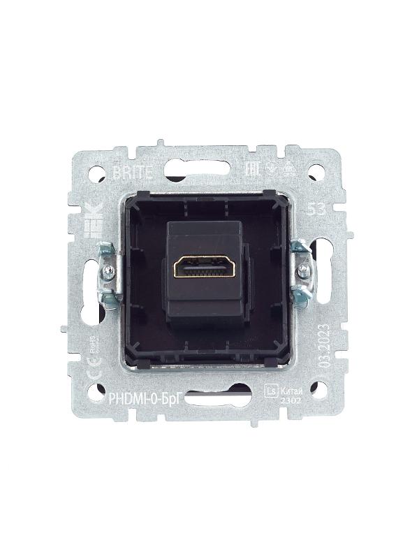 BRITE Розетка HDMI РHDMI-0-БрГ графит  | BR-H10-K53 | IEK — миниатюра 4