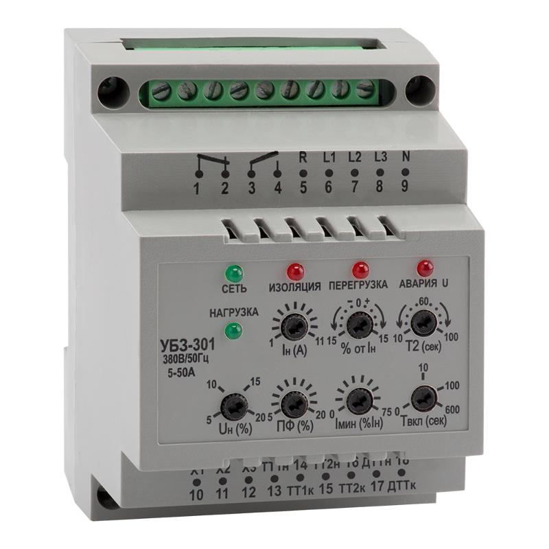Блок защиты двигателя универсальный OptiDin УБЗ-301-63-630-УХЛ4 | 139507 | КЭАЗ — КЭАЗ (Курский электроаппаратный завод)