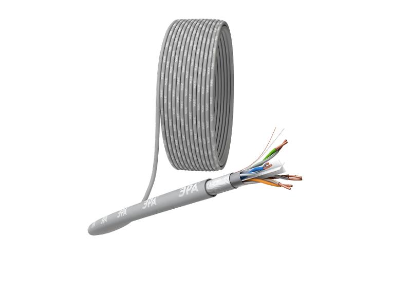 Кабель витая пара F-4-PVC-6 F/UTP 4x2x23 AWG Cat 6 CU PVC 305 метров | Б0053026 | ЭРА — ЭРА (Энергия света)