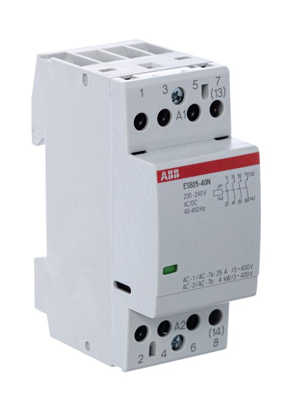 Контактор ESB25-40N-06 модульный (25А АС-1 4НО) катушка 230В AC/DC | 1SAE231111R0640 | ABB — миниатюра 2