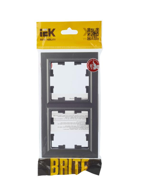BRITE Рамка 2-ая РУ-2-БрС сталь | BR-M22-K46 | IEK — миниатюра 9