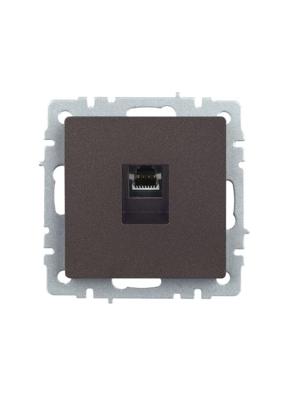 BRITE Розетка компьютерная RJ45 кат.5E РК10-БрТБ темная бронза | BR-K10-1-K45 | IEK — миниатюра 17