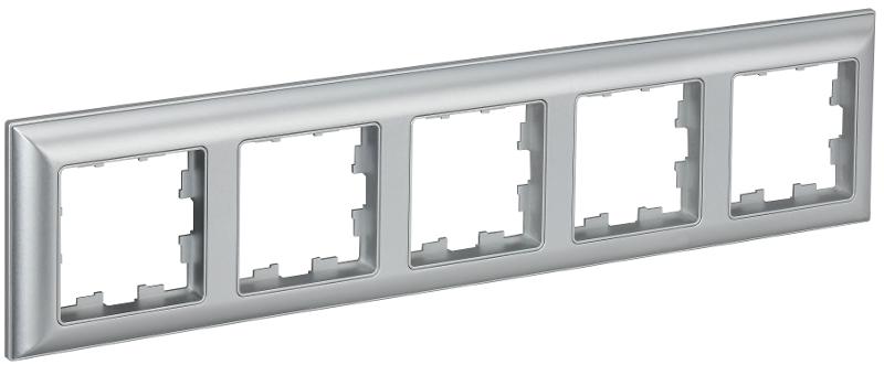 BRITE Рамка 5-ая РУ-5-Бр алюминий/алюминий | BR-M52-12-K47 | IEK — миниатюра 1