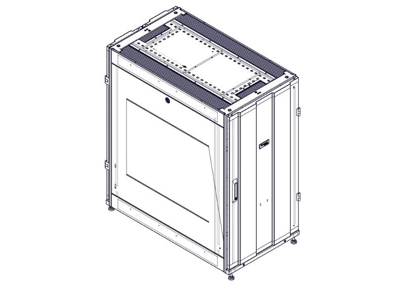 Шкаф Systeme Electric, серия Uniprom, 24U-600/1070, боковые панели 2шт, черный | UR3104 | SE — Systeme Electric