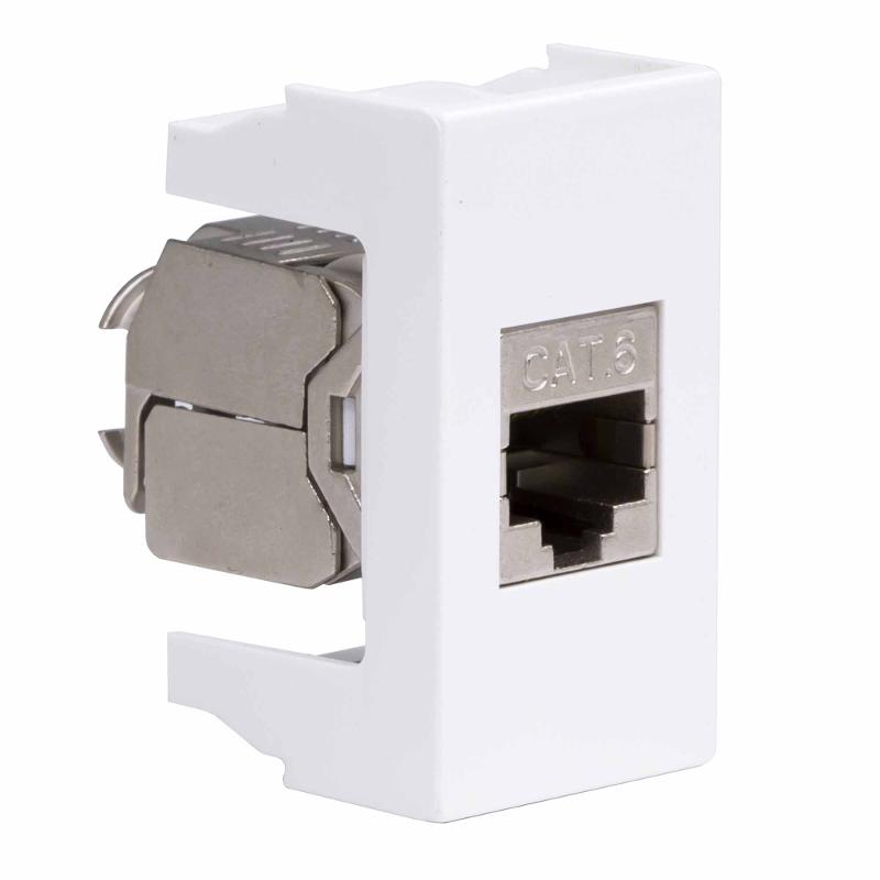 Viva белый розетка компьютерная RJ45 категория 6 экран. FTP 1мод | 45068 | DKC — миниатюра 2