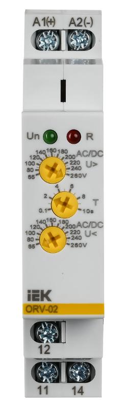 Реле повыш.напряжения ORV. 1ф 110-240 В AC/DC | ORV-02-AD110-240 | IEK — миниатюра 2