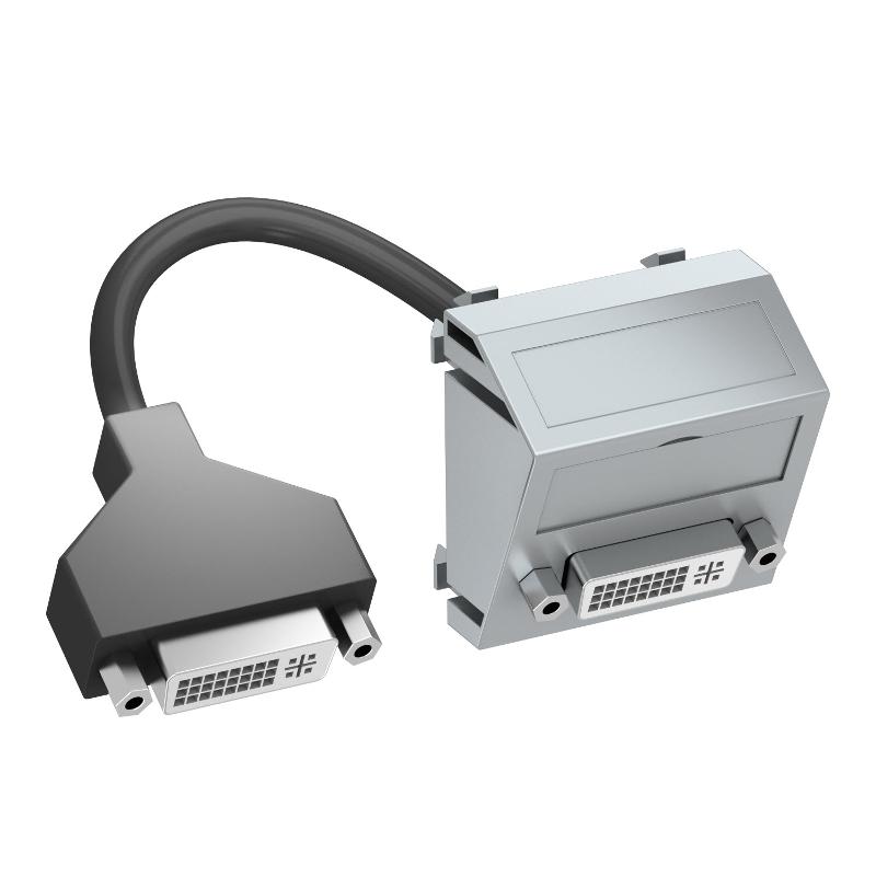 Мультимедийная рамка DVI Modul45 (серебристый) (MTS-DVI F AL1) | 6104772 | OBO Bettermann — OBO Bettermann