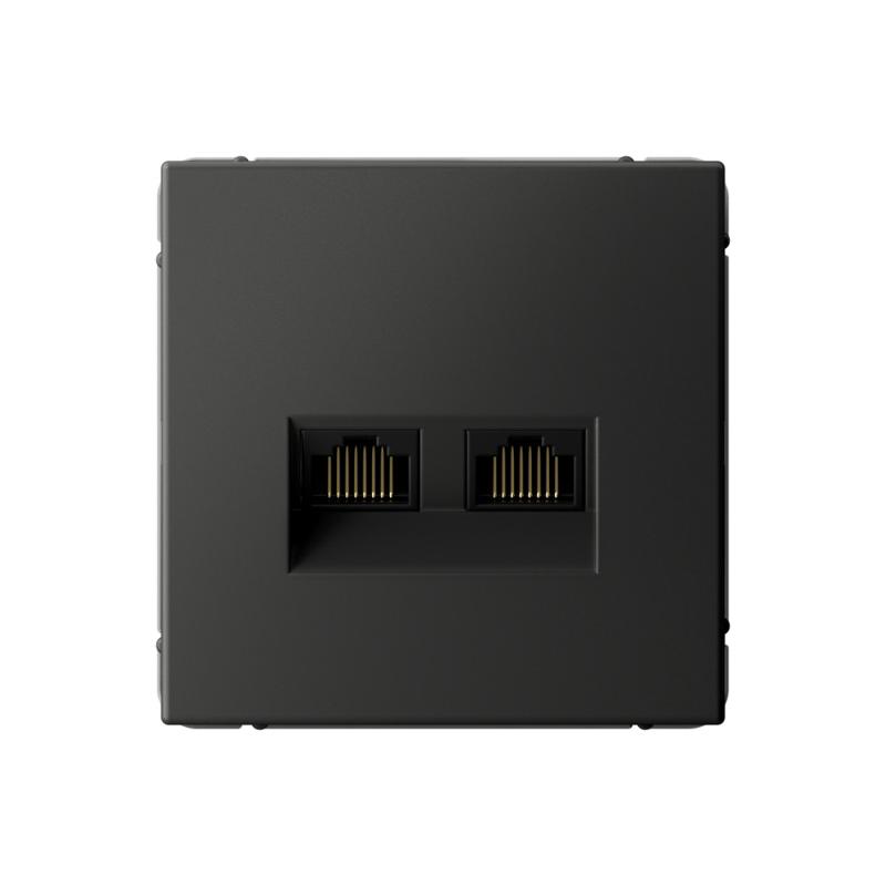 ArtGallery Базальт двойная компьютерная RJ45+RJ45, кат.6А, механизм | GAL001488 | SE — Systeme Electric
