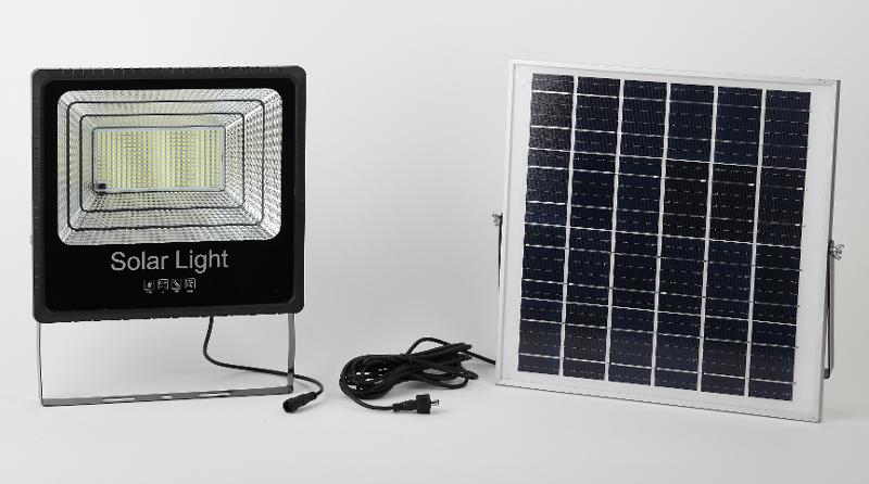 Прожектор светодиодный уличный на солн. бат. 150W, 1500 lm, 5000K, с датч. движения, ПДУ, IP65 ( | Б0049548 | ЭРА — миниатюра 2