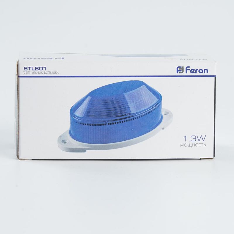 Светильник-вспышка (стробы)  STLB01  IP54 18LED 1,3W синий | 29896 | FERON — миниатюра 3
