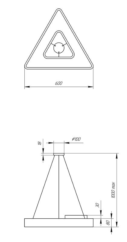 Светильник светодиодный Geometria Delta SPO-153-W-40K-030 30Вт 4000К 2100Лм IP40 600*600*80 белый подвесной | Б0050578 | ЭРА — миниатюра 4