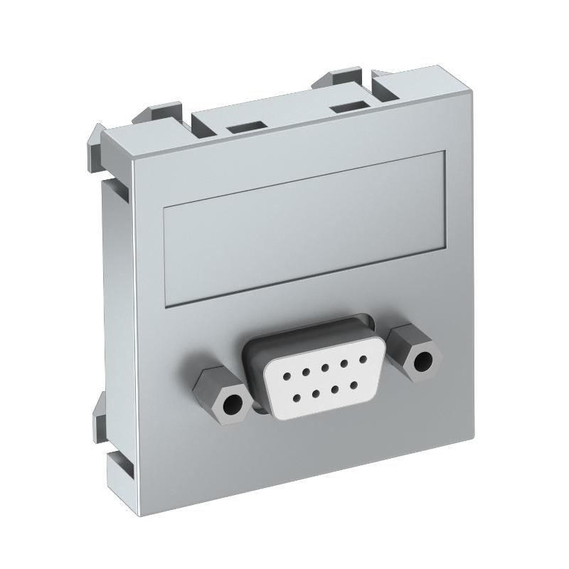 Мультимедийная рамка D-Sub9 Modul45 (серебристый) (MTG-DB9 S AL1) | 6104640 | OBO Bettermann — OBO Bettermann