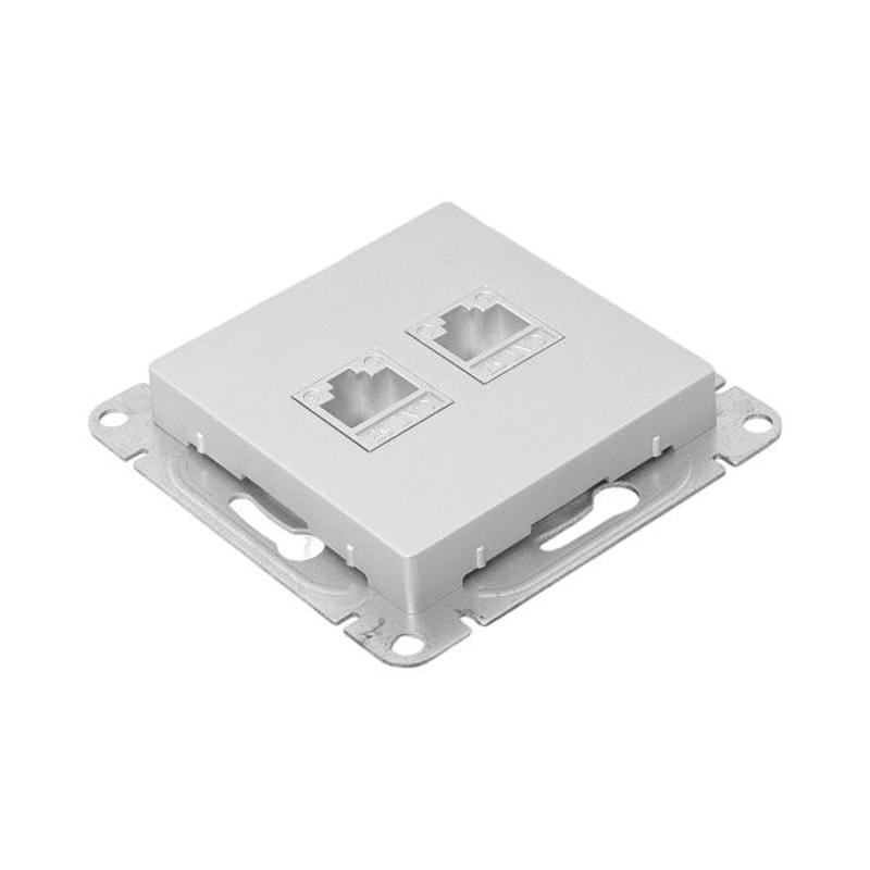 Механизм розетки RJ45 (cat5), алюминий Эпика EKF | UP1-SOA-RJ45-5 | EKF — миниатюра 9