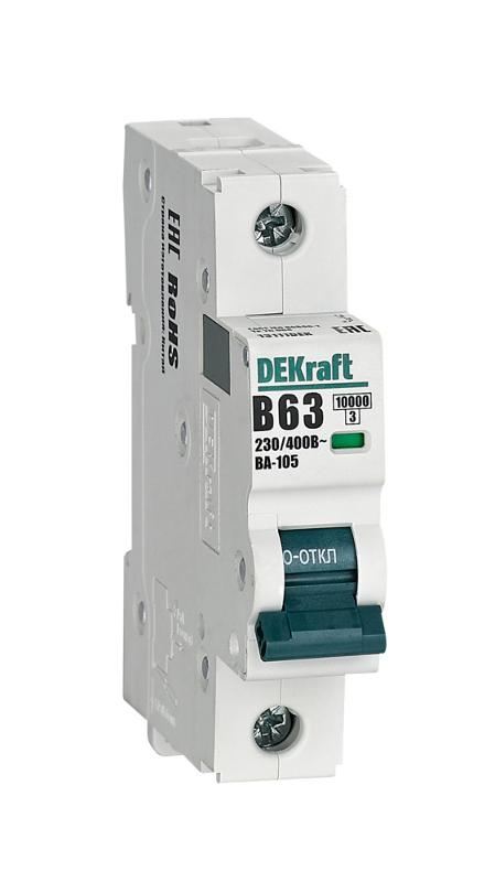 Выключатель автоматический  однополюсный ВА-105 50А B 10кА | 13110DEK | DEKraft — DEKraft