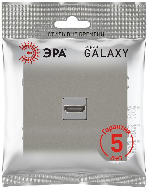 Розетка Galaxy 15-3114-07 HDMI IP20 титан | Б0070800 | ЭРА — миниатюра 3