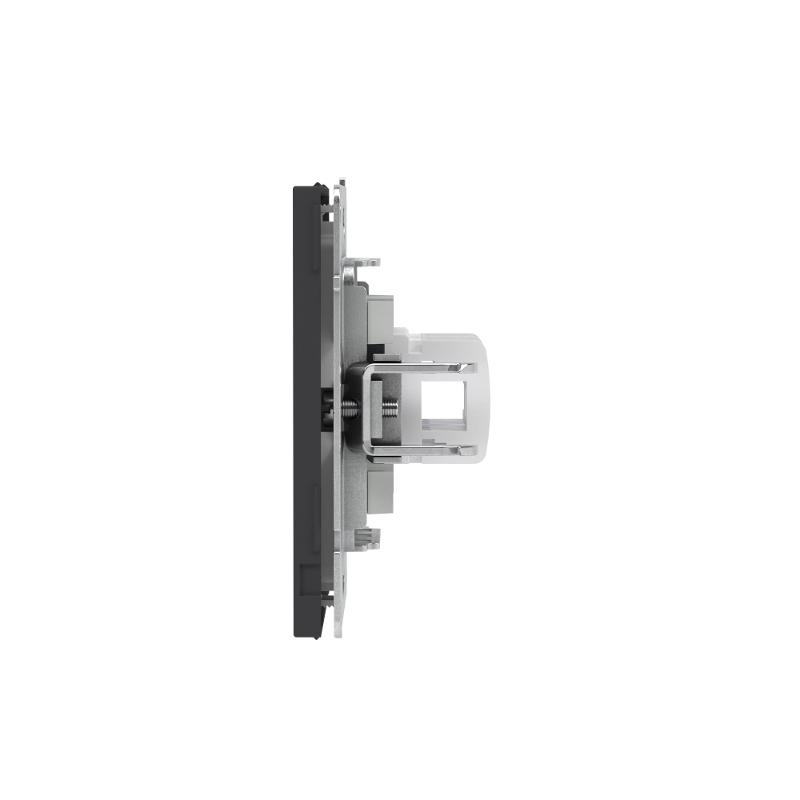 Компьютерная розетка RJ-45 без шторки, кат.5е двойная, KANT, черный уголь | 7012664 | DKC — миниатюра 4