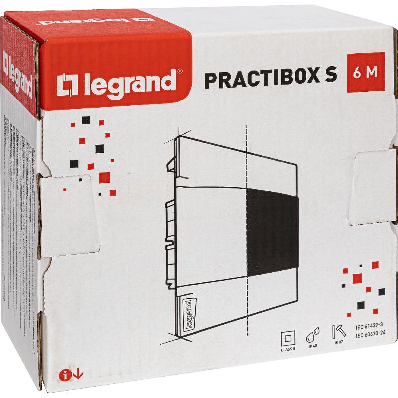 Practibox S Пластиковый щиток Встраиваемый 1X6 Дымчатая дверь — миниатюра 3