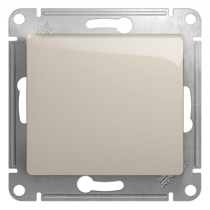 Glossa Молочный Кнопка нажимная, сх.1, 10AX | GSL000915 | SE — Systeme Electric