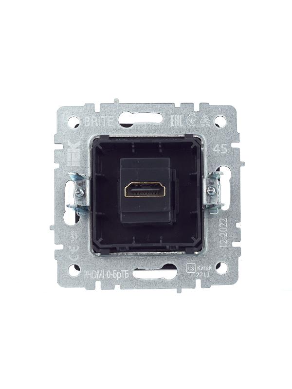 BRITE Розетка HDMI РHDMI-0-БрТБ темная бронза  | BR-H10-K45 | IEK — миниатюра 8