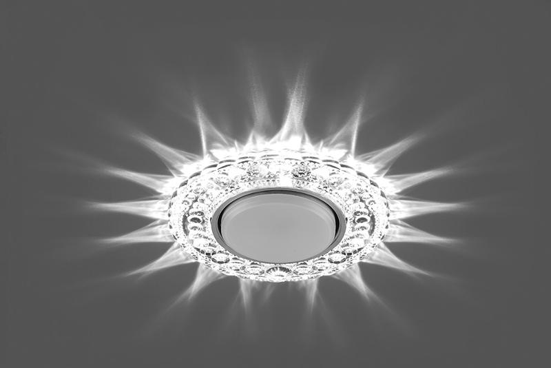Светильник потолочный встраиваемый под лампу GX53 CD4024 20LED*2835 SMD 4000K, 15W GX53, без лампы, прозрачный, хром | 29538 | FERON — миниатюра 4