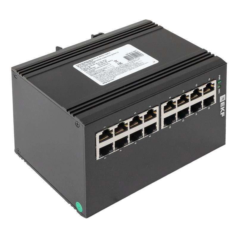 Промышленный управляемый коммутатор уровня L2 ML2-16GT, 16 портов 10/100/1000Base-T(X) RJ45, монтаж на динрейку TSX |TSX-ML2-16GT|EKF — миниатюра 9
