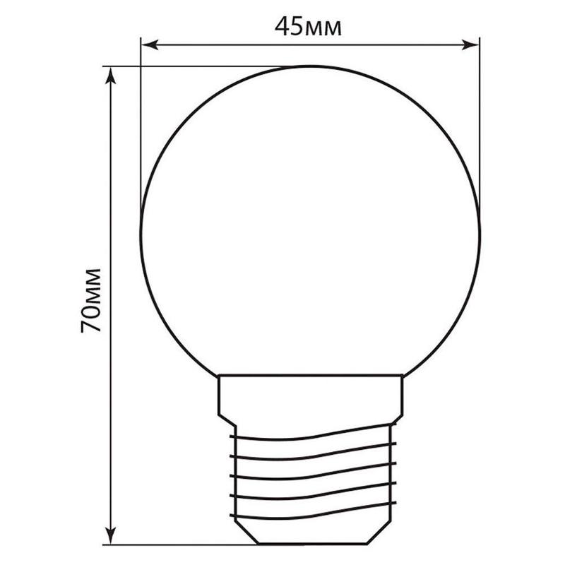 Лампа светодиодная для белт лайта LB-37 (1W) 230V E27 6400K G45 | 25115 | FERON — миниатюра 7