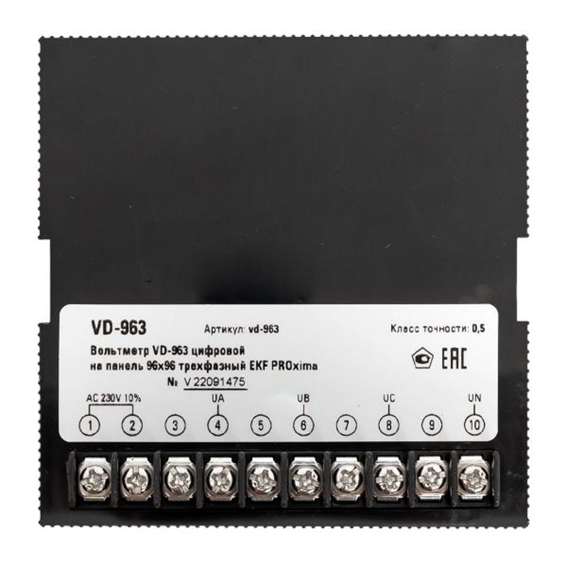 Вольтметр VM-D963 цифровой на панель 96х96 трехфазный EKF PROxima | vd-963 | EKF — миниатюра 5