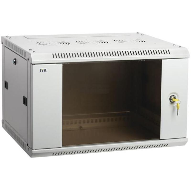 Шкаф сетевой 19" LINEA N 33U 600х600 мм стеклянная передняя дверь серый | LN35-33U66-G | ITK — миниатюра 2