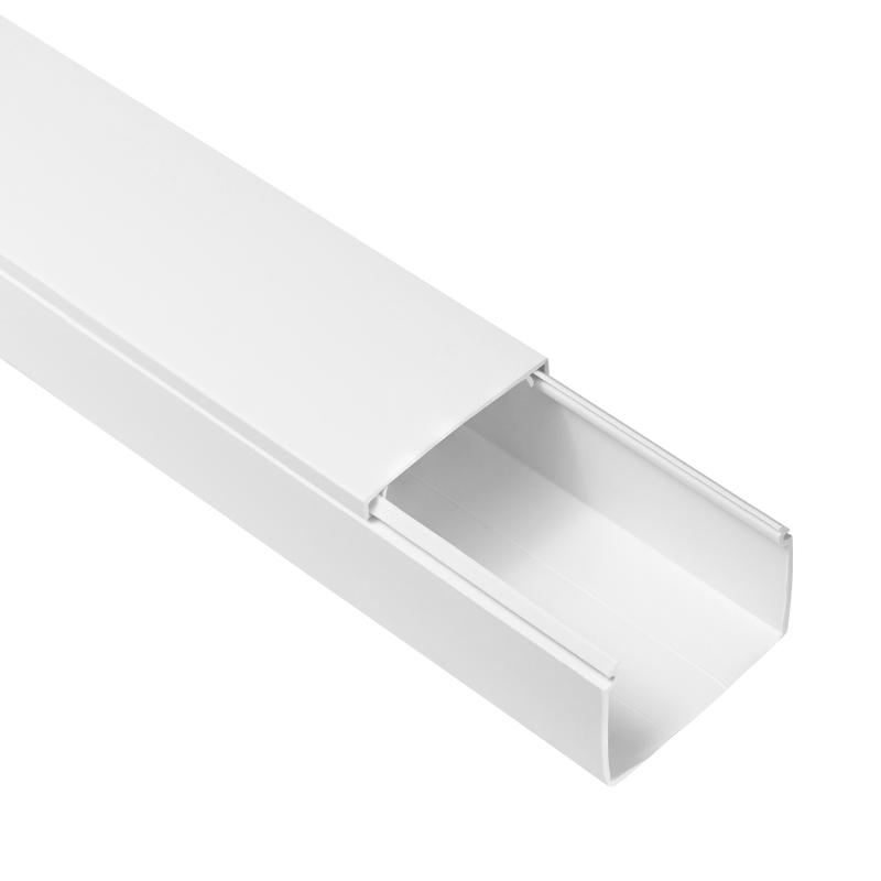 Мини-канал Metra - 60x40 - 2 метра - с крышкой - белый — миниатюра 3