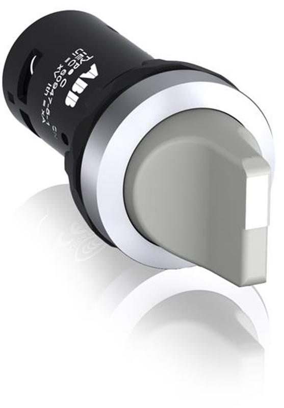 Переключатель C2SS2-10U-10 2-х позиционный серый 1НО (90 градусов) с фиксацией (черное декоративное кольцо)|1SFA619201R1017| ABB — ABB