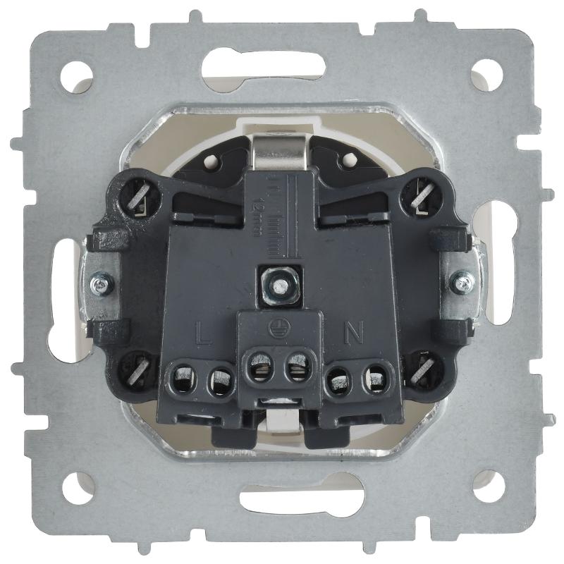 BRITE Розетка 1-местная с заземлением с защитными шторками и крышкой 16А IP44 РСбш10-3-44-БрАБ арктический белый  | BR-R16-16-44-K91 | IEK — миниатюра 4