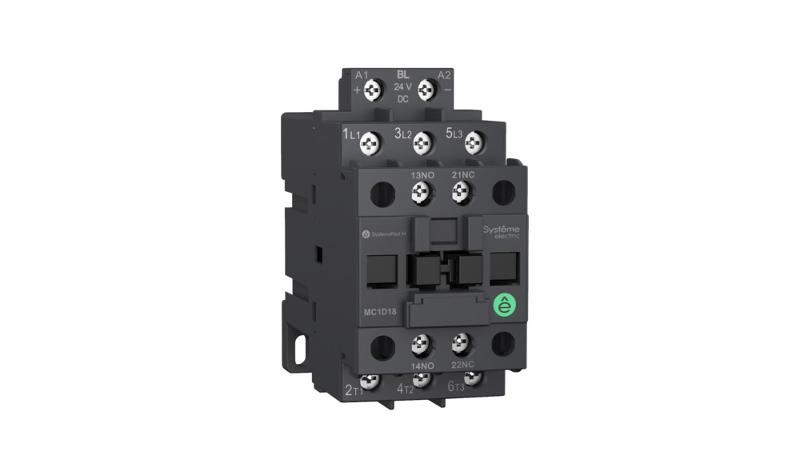 КОНТАКТОР MC1D 3P 9A НО+НЗ 24VDC С ПОНИЖЕННЫМ ТОКОМ ПОТРЕБЛЕНИЯ КАТУШКИ | MC1D09BL | SE — миниатюра 2