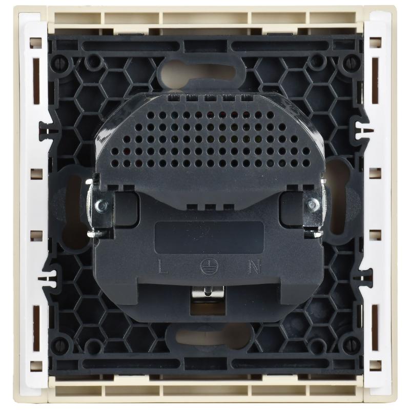 FORTE&PIANO Розетка с заземлением, со шторками в/к 16А USB A+C 18Вт FP447 ваниль | FP-R14-16-U22-018-K10 | IEK — миниатюра 5