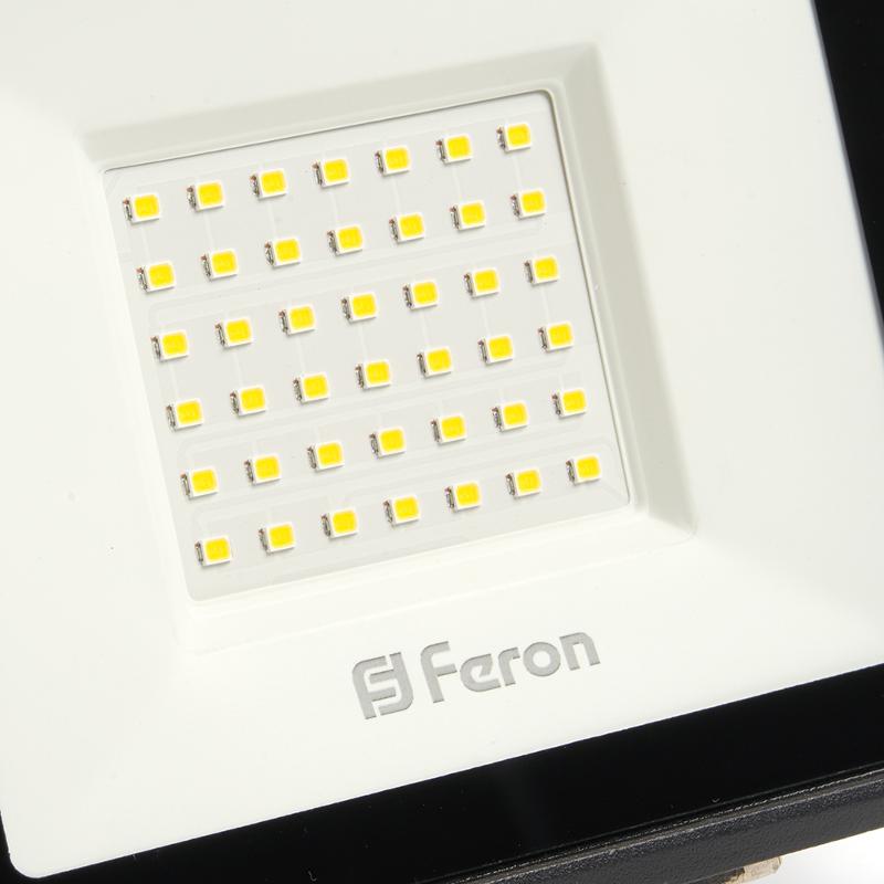 Прожектор светодиодный LL-921 2835 SMD 50W 4000K IP65 AC220V/50Hz, черный 167*198*28 мм | 29497 | FERON — миниатюра 3