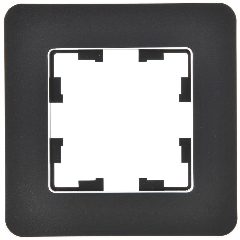 BRITE Рамка 1-ая РУ-1-1-Бр металл черный RE | BR-M12-M-01-K02 | IEK — миниатюра 2