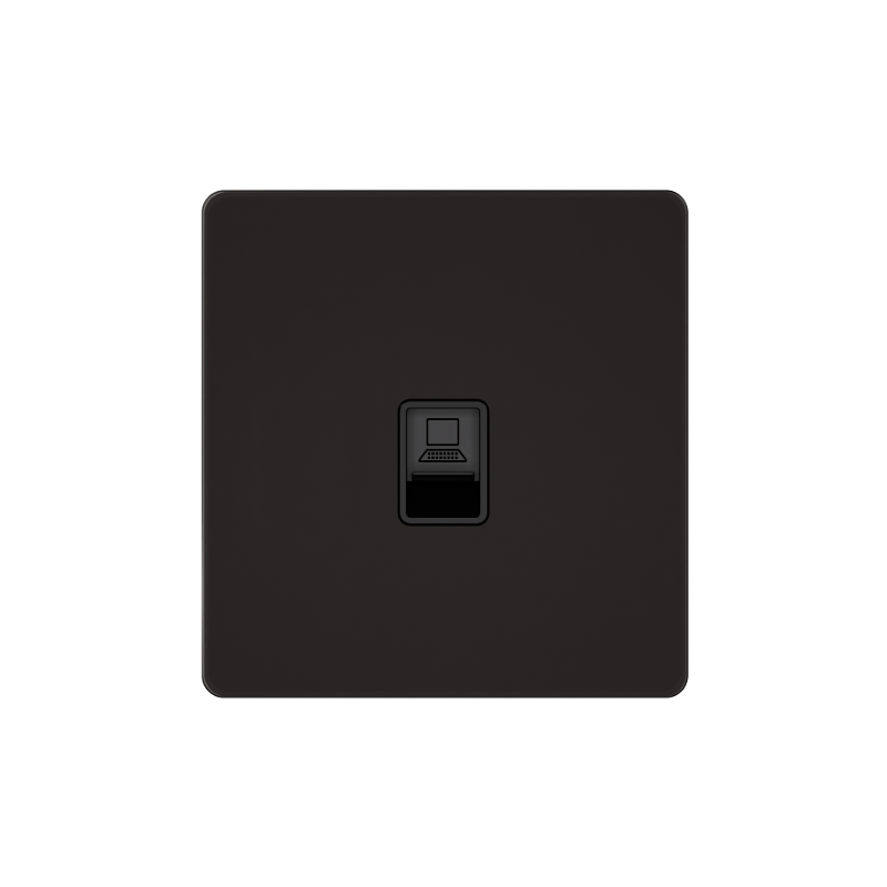 Systeme Infinity, Розетка информационная С/У RJ-45 кат.5e, Полярная ночь — миниатюра 2