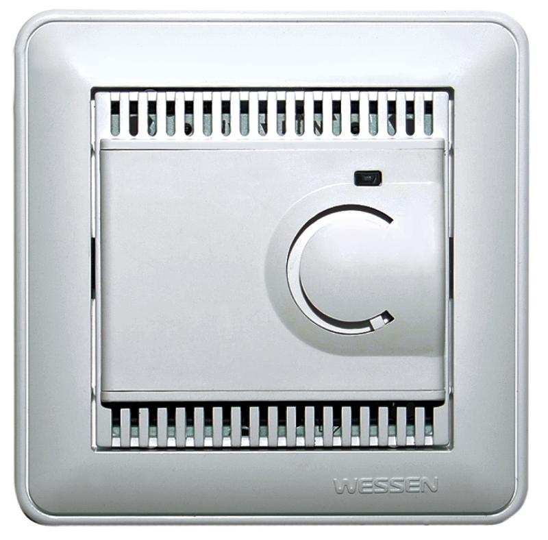 W59 Матовый хром Регулятор теплого пола с датчиком +5 до +50°C, 10А (в сборе) | TES-151-58 | SE — Systeme Electric