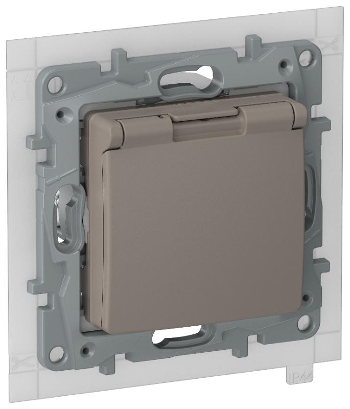 IEKETIKA Роз. с з/к/ш с кр. 16А IP44 6714261 капучино | 6714261 | IEK — IEK (ИЭК)